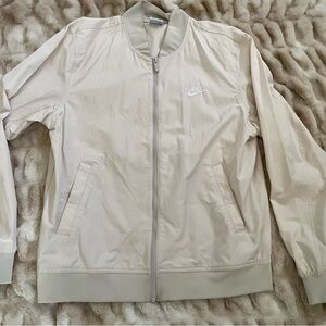 Nike Beige Lightweight Bomber Jacket